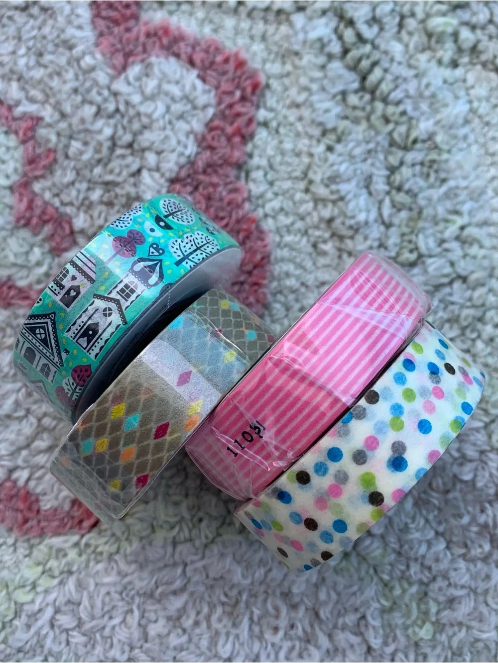 Lot of 4 Washi tape with different designs